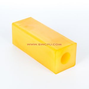 High Quality Custom Molded Yellow Square Bushing Silicone Rubber PU Rectangle Bushing