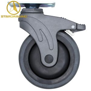 Stardrawing 3 4 5 Inch Anti-Static Caster ESD Wheels Conductive Rubber Caster