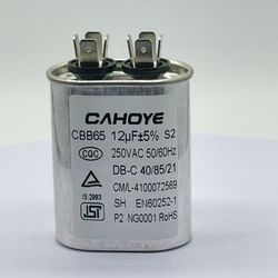 Cbb65 12UF 250V Refrigerator Water / Heat Pump Motor Run Capacitor