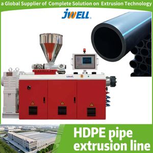 Jwell High Efficiency Making Machine for HDPE Pipe High Efficiency Pipe Extrusion Line Plastic Making Pipe Extruder Machine PVC Pipe