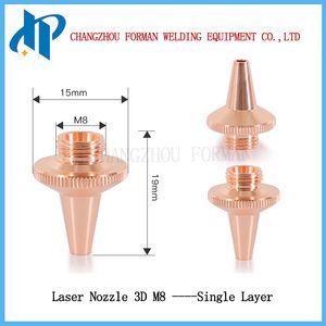 High Quality 15mm 19mm 3D M8 Single Layer Laser Nozzle for Cutting Head Consumable