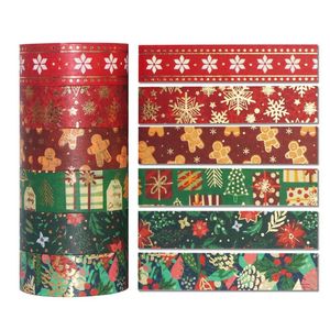 New Design 21 Rolls Christmas Washi Tape Set Gold Foil Holiday Decorative Tapes for DIY Crafts Bullet Journal Scrapbook