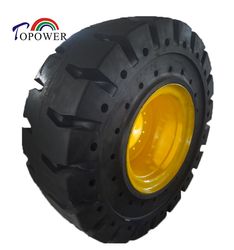 Topower Tire Factory Supply Steel Plant Use 5 Ton Wheel Loader Solid Rubber Tire 23.5X25