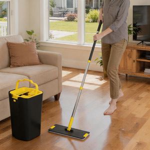New Products Flat Microfiber Mop Cleaning Set Commercial Cleaning Telescopic Mop Clean and Dirty Separation Rotary Mop