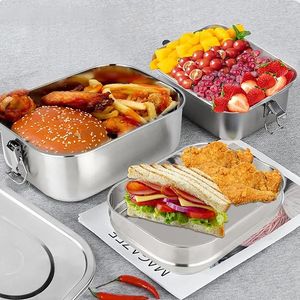 1600ml Wholesale Kids 304 Stainless Steel Storage Container Custom Bento Food Metal Edelstahl Lunch Box