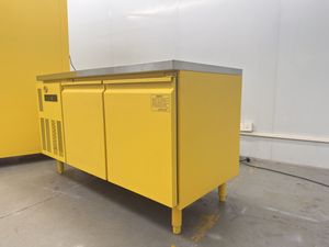 Polonice Custom Color Commercial Refrigerated Work Table with Solid Doors
