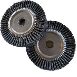 Professional Clean Steel Wire Polish Deburring 8 Inch Silver Steel Wire Wheel Brush
