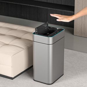 Smart Sensor Trash Can Stainless Steel Automatic Touchless Waste Bin with Ozone Sterilization for Kitchen Bathroom of