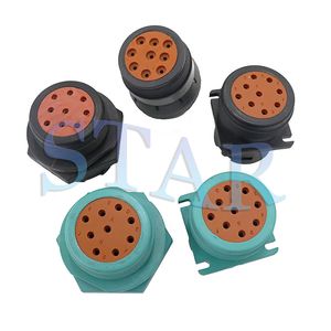 9 Way Auto Deutsch Connector Green Black Male Female J1939 Plug for Heavy Duty Truck Diagnostic Cable Assembly HD16-9-1939s HD16-9-1939p