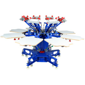8 Color 8 Station Silk Screening Screen Print Press Screen Printing Machine for T-Shirt