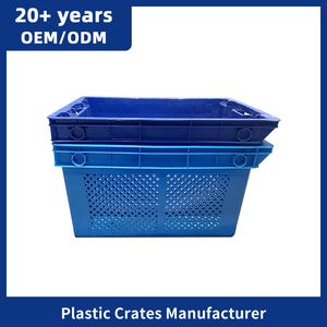 Nestable and Stackable Plastic Flat Noodles with Cover Container, Plastic Storage and Transportation Bag Box
