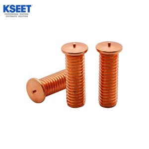 M3 M4 Welding Screw Carbon Steel Copper Plated Welding Stud Bolts, Spot Welding Screw
