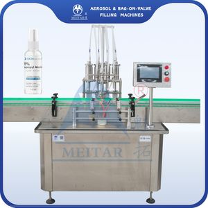 Automatic Aerosol 75% Alcohol Disinfectant Spray Filling Machine with CE