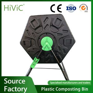 2026 New Design Large Square Weatherproof Garden Outdoor Wholesale Plastic Composting Bin for Kitchen Waste