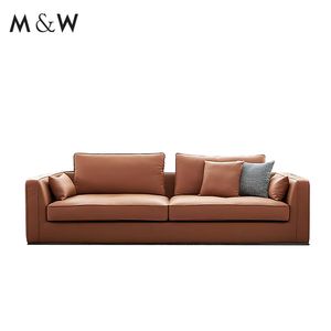 M&W High Quality Modern Leather Office Furniture Chesterfield Sofa Set