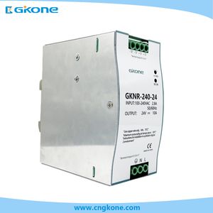 Gknr-240-24 240W 24V 10A DIN Rail AC to DC Single Output Industrial Switching Power Supply