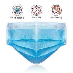 High Quality 100% New Material Colorful 3ply Disposable Facemask