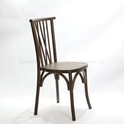 Whole Sale X Strips Cross Wood Stackable Dining Rental Cross Back Chair for Dining Room Hotel Wedding Event
