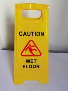 a Frame Wet Floor Caution Sign