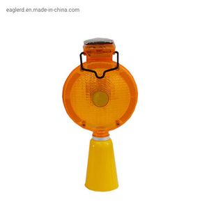 Portable Solar LED Warning Flashing Traffic Cone Light
