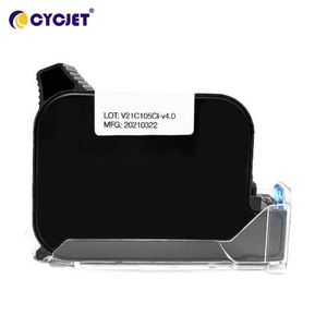 Cycjet One-Half Inch Solvent-Based Black Ink Cartridge for Tij Printer