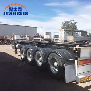 Heavy Duty 3/4 Axle Skeleton Truck Container Trailer