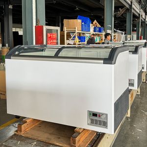 Commercial Energy Saving Chest Deep Display Countertop with Glass Door Commercial Ice Cream Freezer