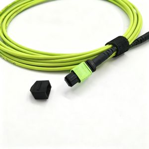 MTP MPO Multimode Om5 Fiber Optic Cable 12 Core LSZH 3mm Lime Green 40g 100g Patch Cord 3 Meter Length