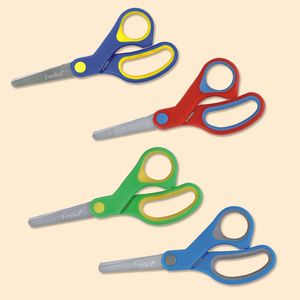 Foska Good Quality Mini Size Colorful 5" School Kid Stationery Scissors