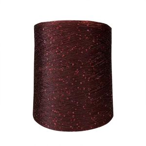 Popular Polyester Yarn with 2mm, 3mm Sequins Yarn/Glitter Yarn Thread for Knitting Fabric