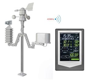 Weather Station Wireless Indoor Outdoor Thermometer, Color Display Digital Weather Thermometer with Atomic Clock, Barometric Pressure, Forecast Station