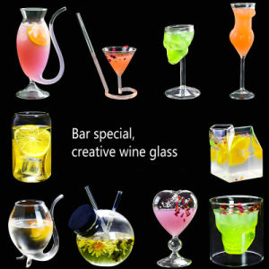 Creative Cocktail Glasses Beer Bottle Red Vampire Rose High Borosilicate Wine Glass Bar Special