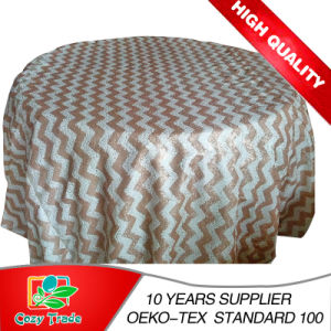Hotel Restaurant Banquet Party Festival Holiday Full Sequins Embroidery Taffeta Tablecloth