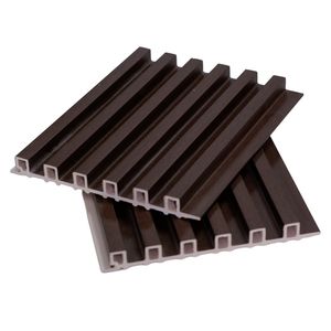 Premium Waterproof WPC Cladding Board with Elegant 3D Fluted Design for Modern Facades Wall Panel