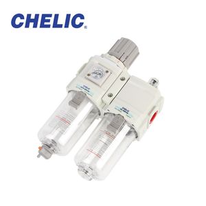 CHELIC UFC-FR.L Pneumatic FRL Combination Unit, Air Filter Regulator Lubricator with Pressure Adjustment, Pneumatic Filter Regulator Lubricator for Air