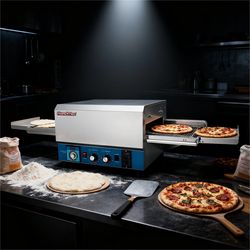 Professional Italy Restaurant Kitchen Bakery Equipment Supplier Commercial Electric Stainless Steel 12 Inch Conveyor Pizza Oven