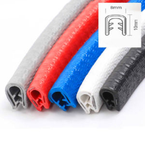 Customized PVC Car Door Edge Trim Black U Channel PVC Seal Strip with Metal Edge Protector Car Rubber Strip