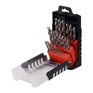 25 PCS 1-13mm Silver Twist Drill Bit Set for Metal Drilling