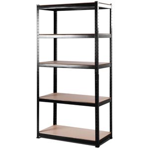 875kg Heavy Duty Boltless Garage Shelving Powder-Coated MDF Adjustable Metal Storage Rack