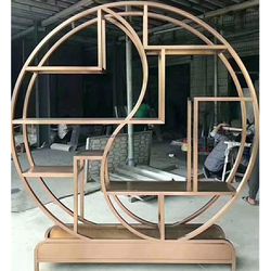 Stainless Steel Round Storage Shelf for Room Divider