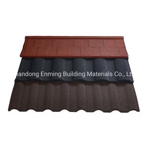 0.26mm 0.28mm 0.3mm Stone Chip Coated Corrugated Galvanized Zinc Steel Roof Tiles for Export
