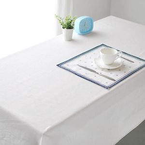 Premium White 100% Cotton Tablecloth Fabric for Elegant Dining