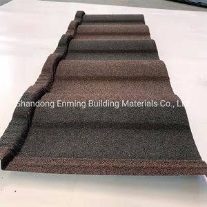 Roman Stone Coated Steel Roofing Tile Colorful Stone Coated Metal Roof Tile
