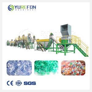 Automatic Waste Pet Drinking Water Bottle Washing Recycling Equipment Line Plastic Crushing Machinery