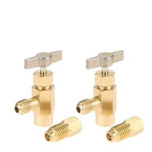 R134A Air Conditioner A/C Refill Refrigerant Dispensing Tap Valve Bottle Opener Adapter Refueling Conditioning Kit Fit for Home Air Conditioning Automotive Air