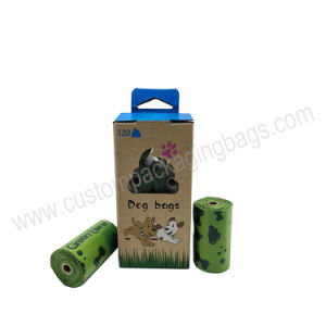 Degradable Cornstarch Pet Dog Waste Bag Poop Dog for Durable Compostable Biodegradable Dog Bags Poop Garbage Bag Rolls