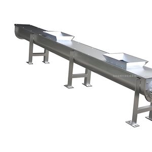 Water Jacketed Screw Conveyor Manufacturers Cut and Folded Flight Screw Conveyor
