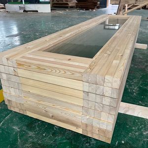 Customize House Construction Material Natural Glulam Timber Beam Door &Window