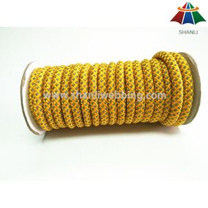 High Strength 10mm Multi Color Nylon / Polyester / PP Braided Rope / Cord with Reflective Silk