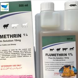 China GMP Factory Direct Flumethrin 1% Pour on Control Biting Flies Shewing for Cattle Sheep Dogs
